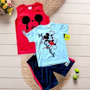 DISNEY Little Boy 3pc Graphic Mesh Short Set Size 7